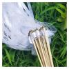 AMENGJ Wedding Ribbon Fairy Wands, White Ribbon Sticks with Lace Streamers and Bells (10 pcs) view 4