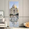 European-Style Castle Door Sticker, Removable 3D Vinyl Door Wallpaper, 90 x 200 cm view 1