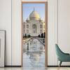 European-Style Castle Door Sticker, Removable 3D Vinyl Door Wallpaper, 90 x 200 cm view 2