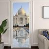 European-Style Castle Door Sticker, Removable 3D Vinyl Door Wallpaper, 90 x 200 cm view 3