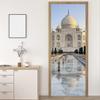 European-Style Castle Door Sticker, Removable 3D Vinyl Door Wallpaper, 90 x 200 cm view 4