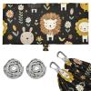 Black Flower Lion Outdoor Hammock with Hanging Rope view 1