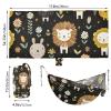 Black Flower Lion Outdoor Hammock with Hanging Rope view 3