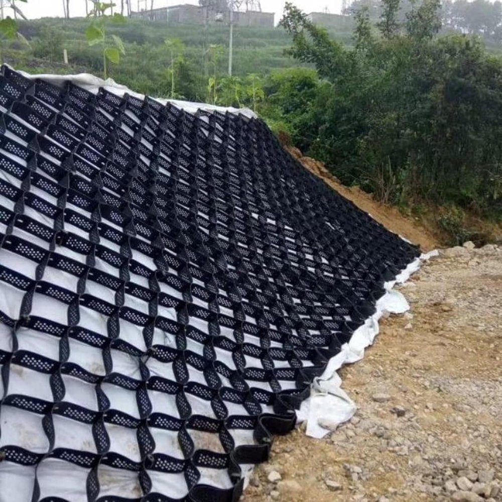 SFSLBFB Honeycomb Gravel Grid, Geogrid Ground Stabilizer, 2-Inch Walkway Grid for Gravel, Cement, and Sand, 3 x 6 m (10 x 20 ft)