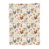 Chicken Floral Pattern Fleece Flannel Blanket view 4