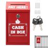 Donation Box with Lock, Key Slot, Self-Service Stand view 1
