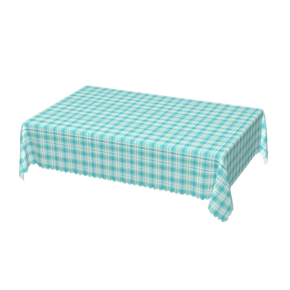 Lumberjack Plaid Fitted Table Cover - Washable Rectangular Tablecloth Protector for Dining, Buffets and Parties