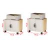 Modern Rolling Printer Stand with Storage, Mobile Printer Table for A4 and Letter Size, Under-Desk Wooden Filing Cabinet view 2