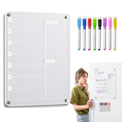 Erasable Weekly Acrylic Refrigerator Meal Planner
