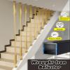 MLYAYE Round-Tube Stair Railing Post, Sidewall-to-Ceiling, Gold, 55 cm view 2