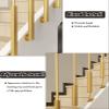 MLYAYE Round-Tube Stair Railing Post, Sidewall-to-Ceiling, Gold, 55 cm view 3