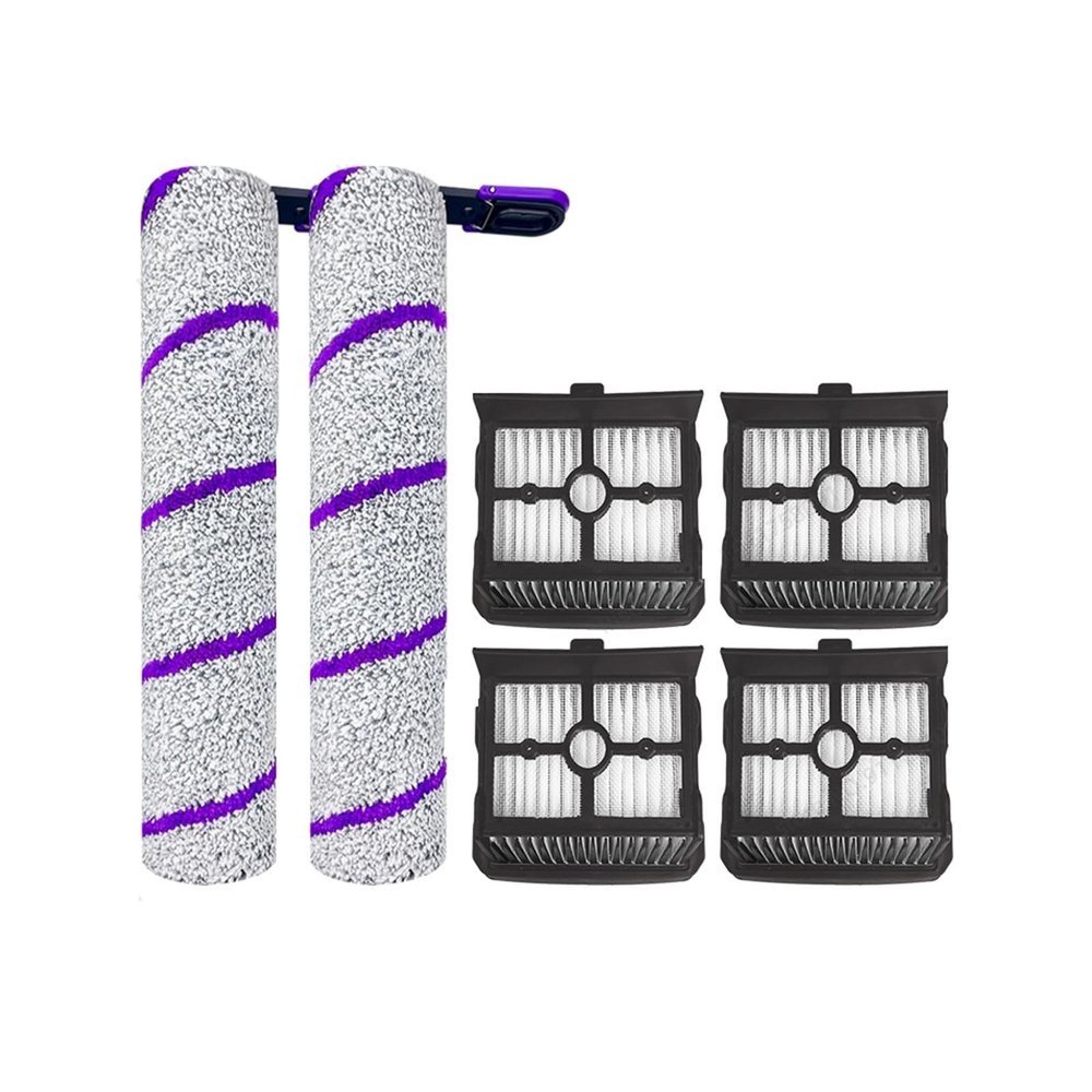 Vacuum Mop Accessories: Roller Brush, HEPA Filter, Replacement Parts, Compatible with Narwal S20 Pro and Rowenta X-Clean 10 (Set of 4)