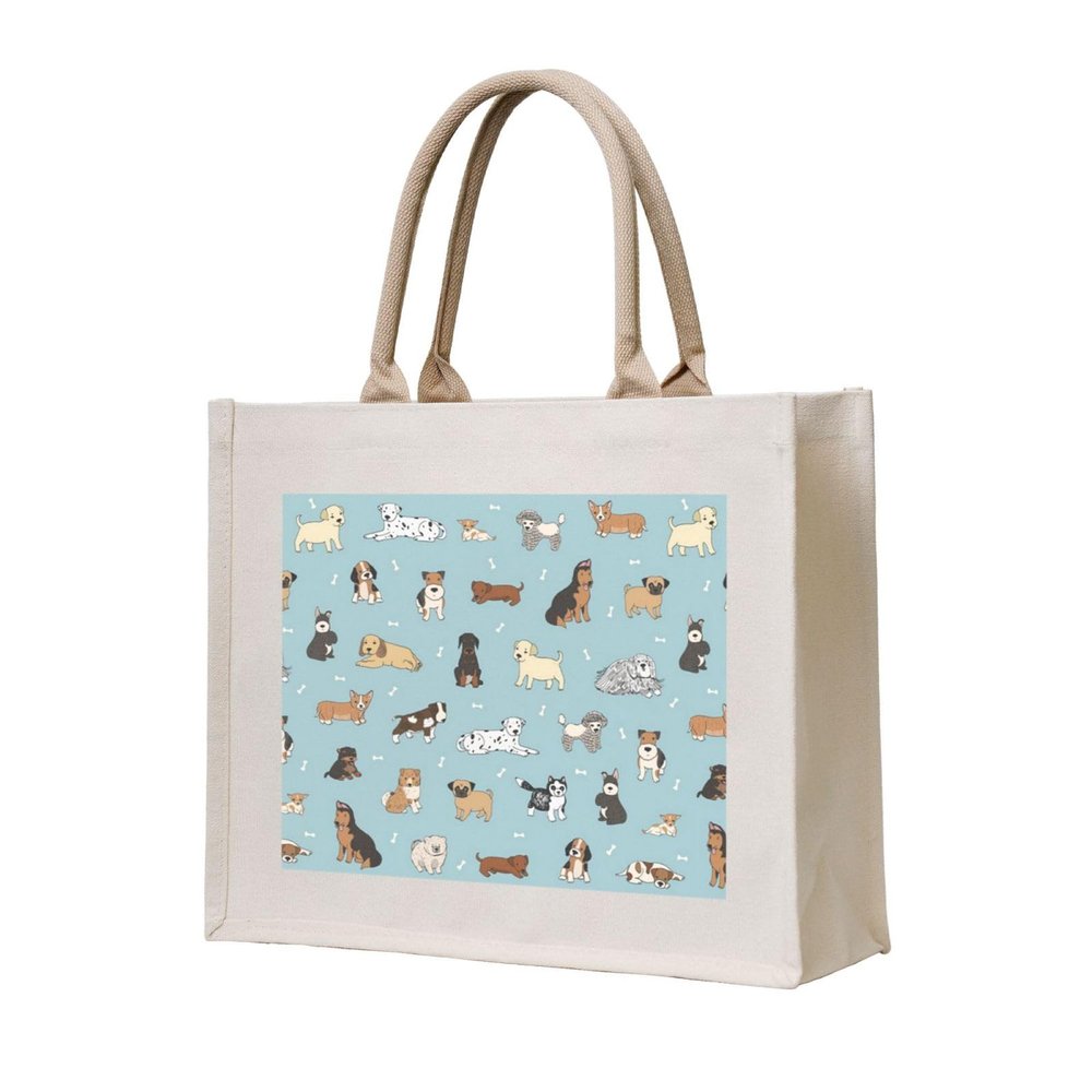 CHANGLEI Eco-Friendly Durable Canvas Tote Bag, Large, Reusable, Double-Sided Print