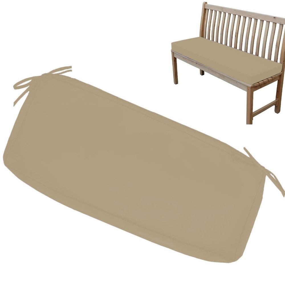 moismk Bench Cushion Cover, Custom Sizes, Removable, Non-Slip Base with Zipper, No Filling, Camel, 150 x 30 x 8 cm Thick