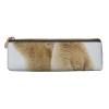 WQUVMDS Leather Pencil Case with Polar Bear Print view 2