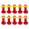 ibasenice 10-Piece Red Plastic Nipple Drinkers for Chickens view 1