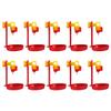 ibasenice 10-Piece Red Plastic Nipple Drinkers for Chickens view 4