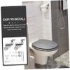 SWOOMEY 2-Piece Adjustable Soft-Close Toilet Seat Hinges, Chrome-Plated Zinc Alloy view 3