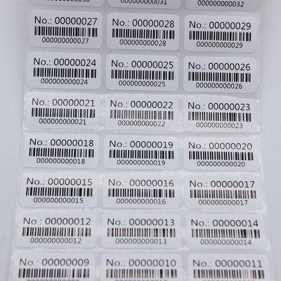1,000 Barcode Stickers, Self-Adhesive, Sequentially Numbered, Customizable