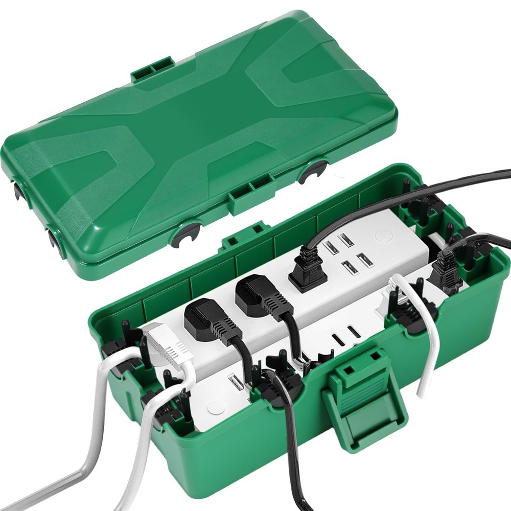 Cexovo Waterproof Cable Box, 26.1 x 15 x 9.4 cm, Outdoor Cable Safety Box