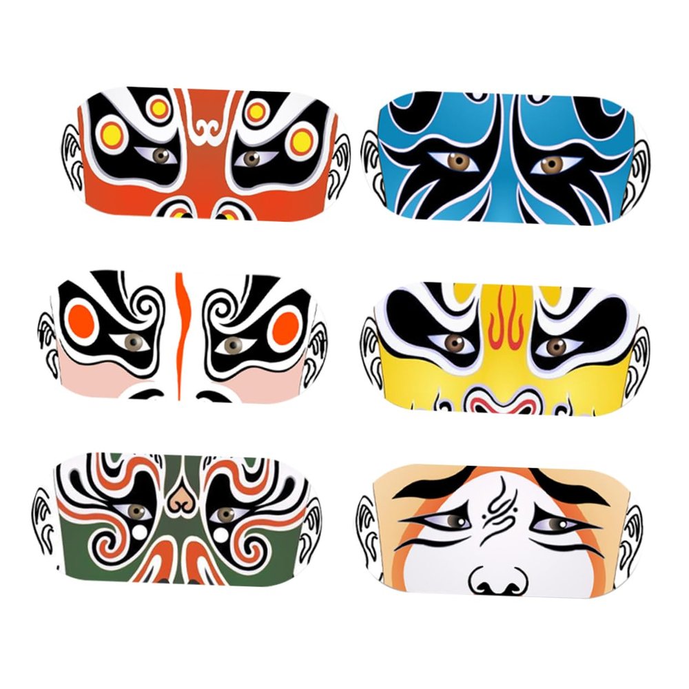 STOBOK 6-Piece ABS Webcam Covers with Peking Opera Pattern for Devices