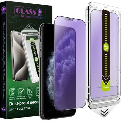 SY SHANGYAN 2-Pack Matte Anti-Blue-Light Tempered Glass Screen Protector for iPhone X/XS/11 Pro