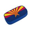 Yyoretp Large-Capacity Pencil Case with Arizona Flag Design, Double-Zipper, Blue view 2
