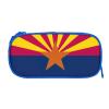 Yyoretp Large-Capacity Pencil Case with Arizona Flag Design, Double-Zipper, Blue view 3