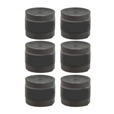 BAFOVY 6pcs Tennis Racket Grip Tape Overgrip for Badminton Racket Handles, Sweat-Absorbent Anti-Slip PU, for Tennis, Badminton, Fishing Rods and Motorcycles (Black)
