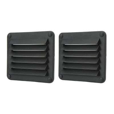 Alomejor Sustainable Air Vent for Marine Boats and Yachts, Rectangular Fresh-Air Vent, 2-Pack (Black)