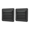 Alomejor Sustainable Air Vent for Marine Boats and Yachts, Rectangular Fresh-Air Vent, 2-Pack (Black) view 1