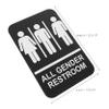Unisex Restroom Sign with Braille, Accessible ABS, for Doors view 2