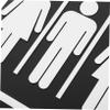Unisex Restroom Sign with Braille, Accessible ABS, for Doors view 3