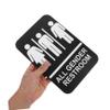 Unisex Restroom Sign with Braille, Accessible ABS, for Doors view 4