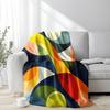 Plush Throw Blanket XL 150 x 200 cm, Pop Art Curve, Fade-Resistant Fleece view 2