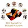 Plush Throw Blanket XL 150 x 200 cm, Pop Art Curve, Fade-Resistant Fleece view 4