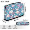 Yoogain Large-Capacity Pencil Case Organizer, Flamingo, White and Peach view 3