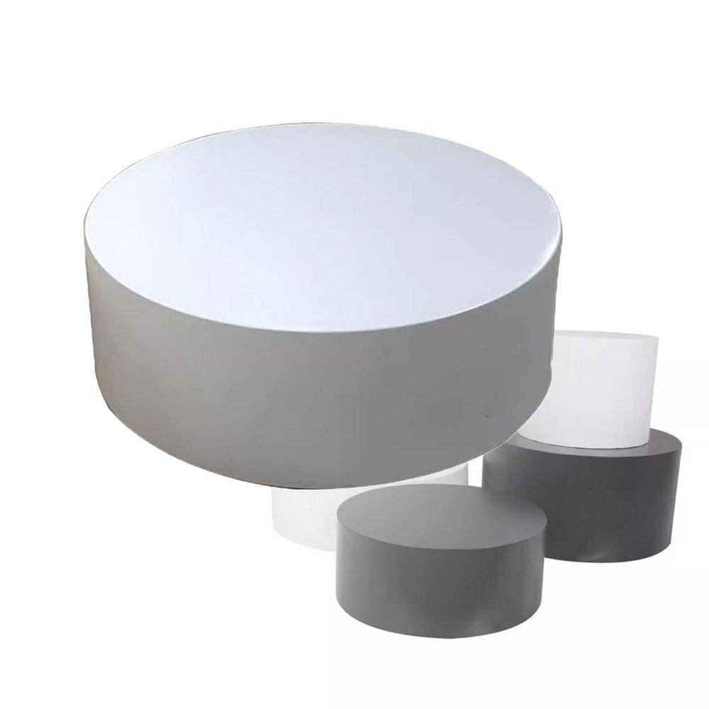 White Cylinder-Base Stand for Party Decorations, 200 kg Capacity, 50 x 30 cm