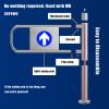 Swing Gate for Supermarket Entrances, Spring-Loaded Safety Gate, Metal Pedestrian Gate, One-Way Self-Closing Gate for Libraries and Stores (Right, 90–97 cm) view 2