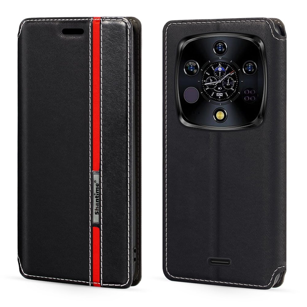 Shantime Flip Leather Case for Armor 28 Pro - Black
