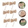 Cabilock 5 Sets of Jute Christmas Bows, Decorative Bows for Christmas Trees, Home Decor, and Crafts, 6 Pieces × 5 view 3