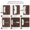 Hkfgdjdl Automatic Aluminum Alloy Door Closer, Adjustable Tension, Lightweight for Home view 2
