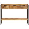 WKIEQACO Home & Garden Sideboard with 3 Drawers, 110 x 35 x 75 cm, Solid Mango Wood view 3