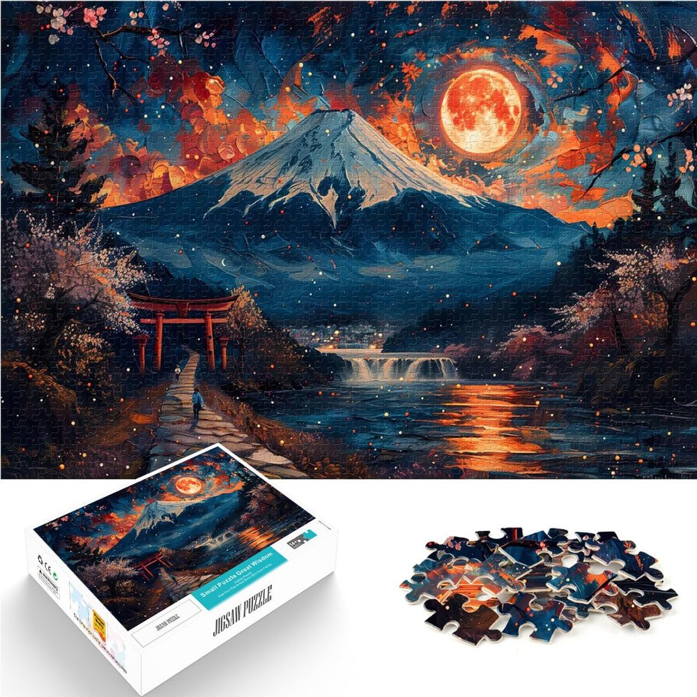 2000-Piece Adult Puzzle, Japanese Mount Fuji Lake, 70 x 100 cm