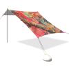 Little Monkey Red Foldable Beach Tent, UPF 50+, Waterproof Sun Shelter with Sandbags and Shovel view 1