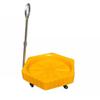 CWCQGH Spill Containment Pallet, Leakproof Polyethylene Tray with Drain Opening, Yellow, 77 x 77 x 112 cm, 2-Pack view 1