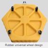 CWCQGH Spill Containment Pallet, Leakproof Polyethylene Tray with Drain Opening, Yellow, 77 x 77 x 112 cm, 2-Pack view 4