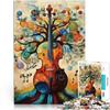1000-Piece Wooden Violin Music Puzzle, 50 × 75 cm, Ages 14+ view 1