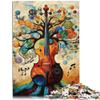 1000-Piece Wooden Violin Music Puzzle, 50 × 75 cm, Ages 14+ view 2