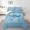 Kids' Watercolor Bow Comforter Set, Blue Glitter Bow (No Glitter) view 1